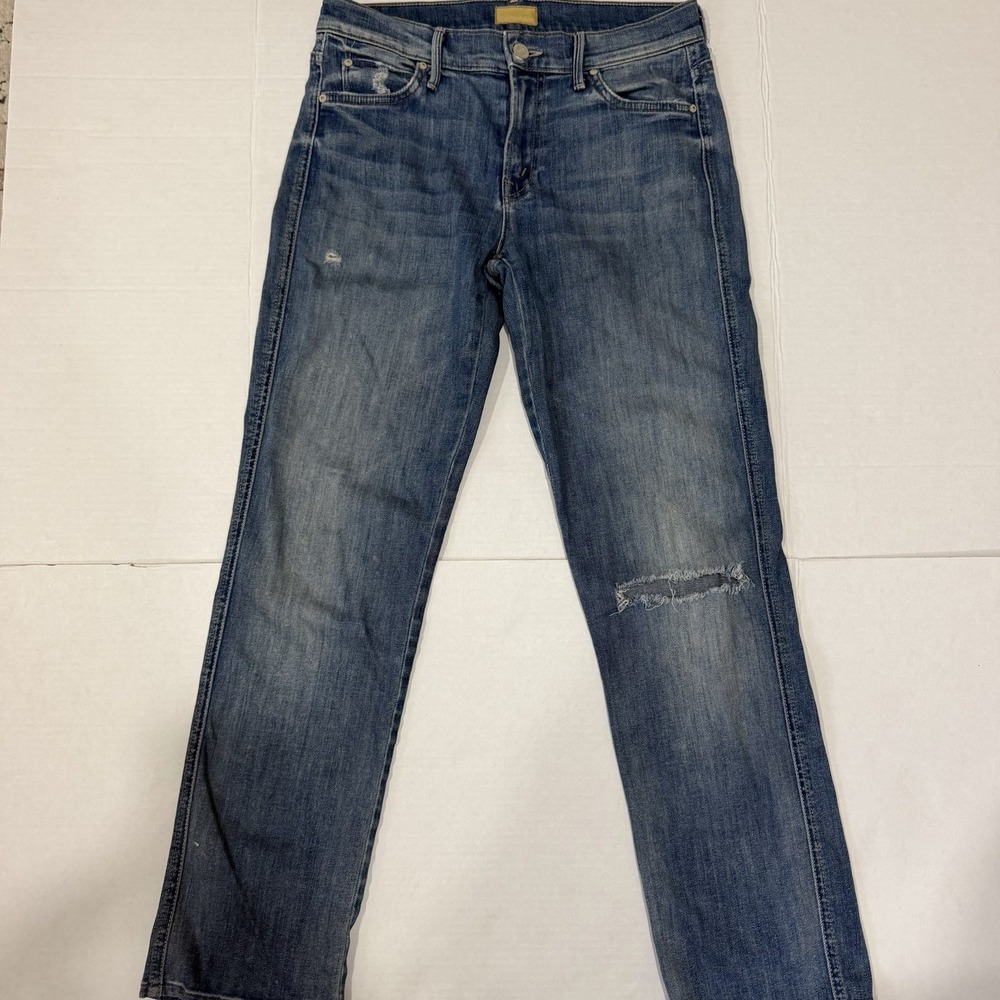 Mother Jeans Rascal Ankle Mid-Rise Distressed Denim 27x28 Women's Size 26